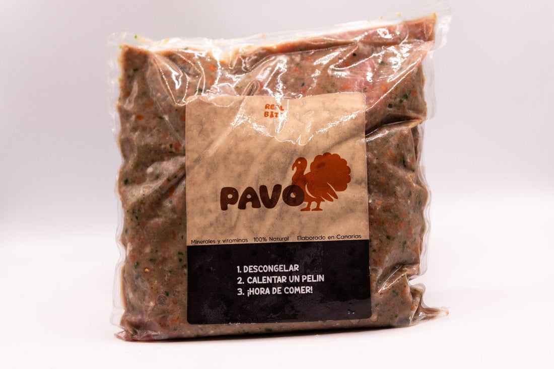 Envase de receta de pavo Real Bite preparado para conservar la cadena de frío en Canarias