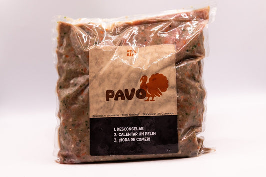 Envase de receta de pavo Real Bite preparado para conservar la cadena de frío en Canarias